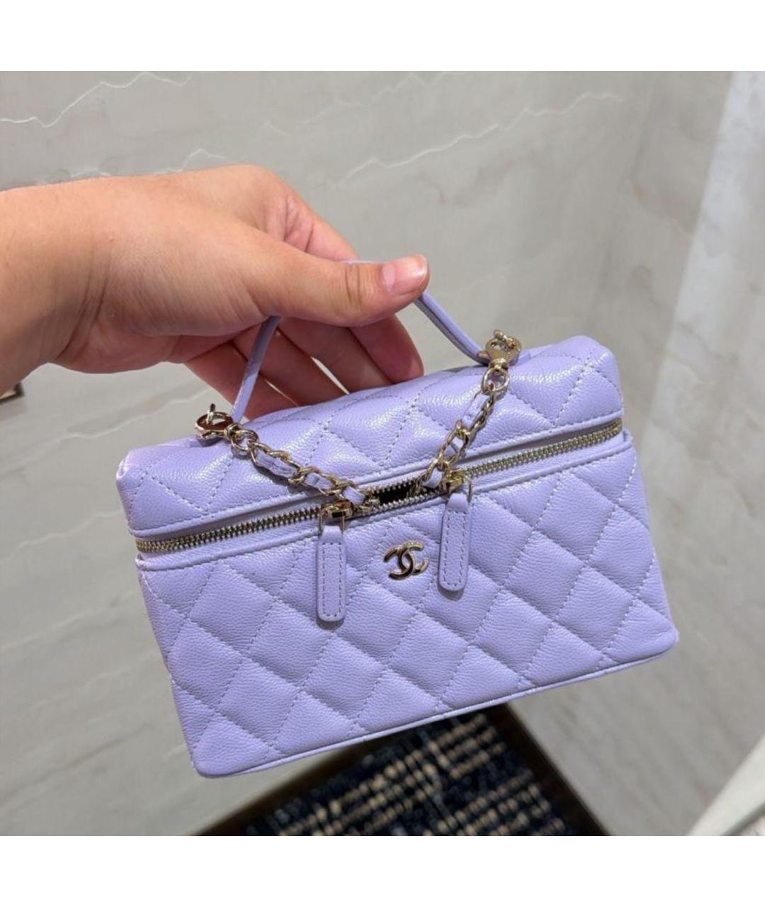 CHANEL Фиолетовая кожаная сумка через плечо, фото 3