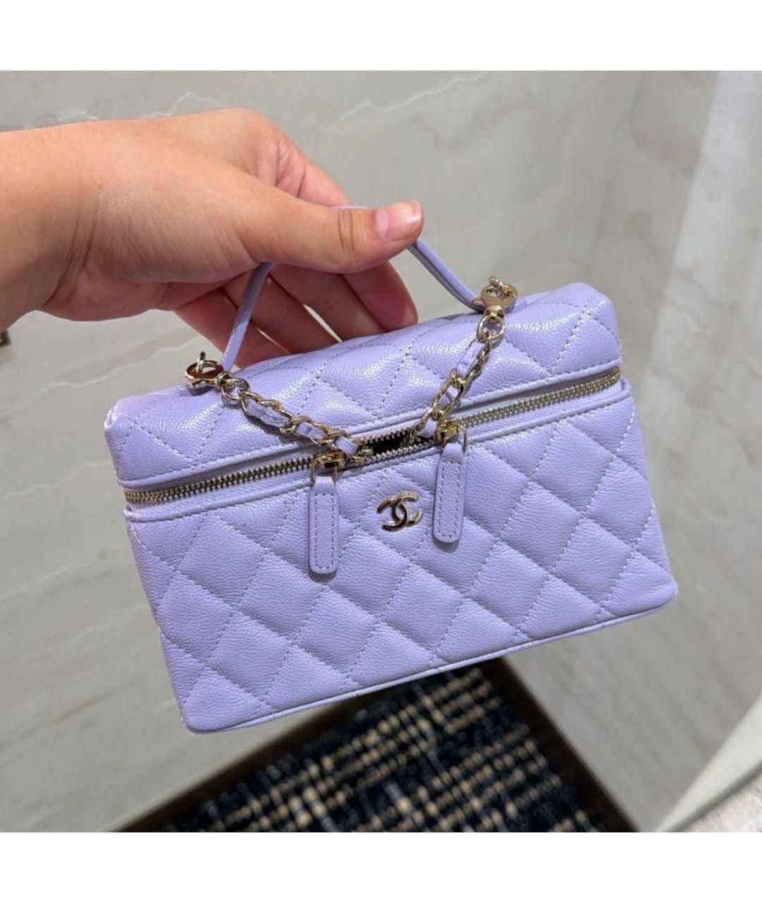 CHANEL Фиолетовая кожаная сумка через плечо, фото 2