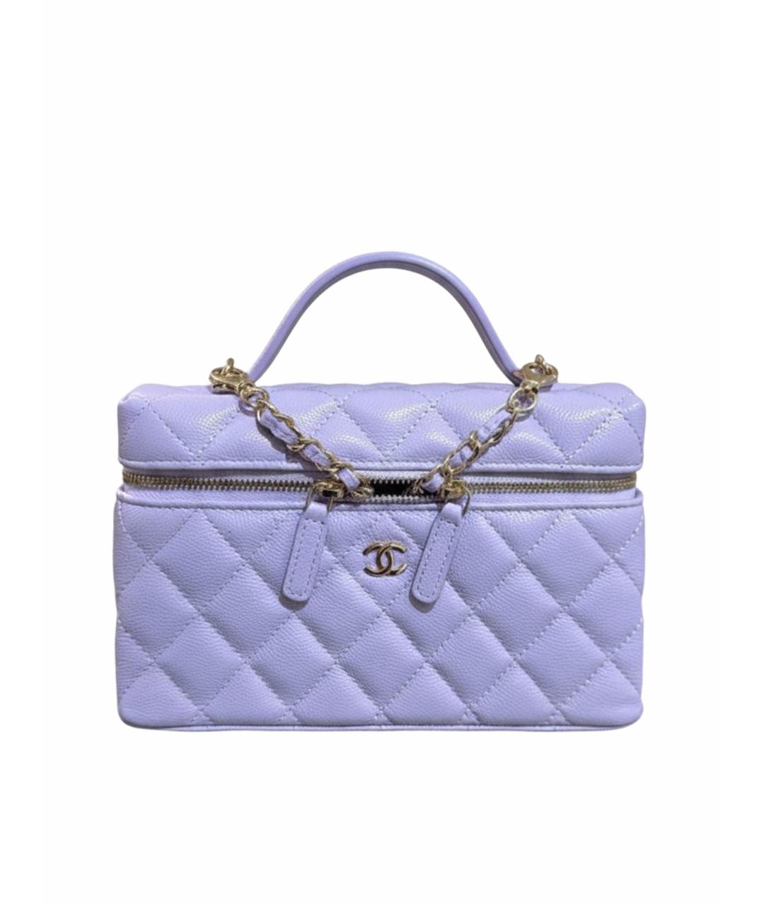 CHANEL Фиолетовая кожаная сумка через плечо, фото 1