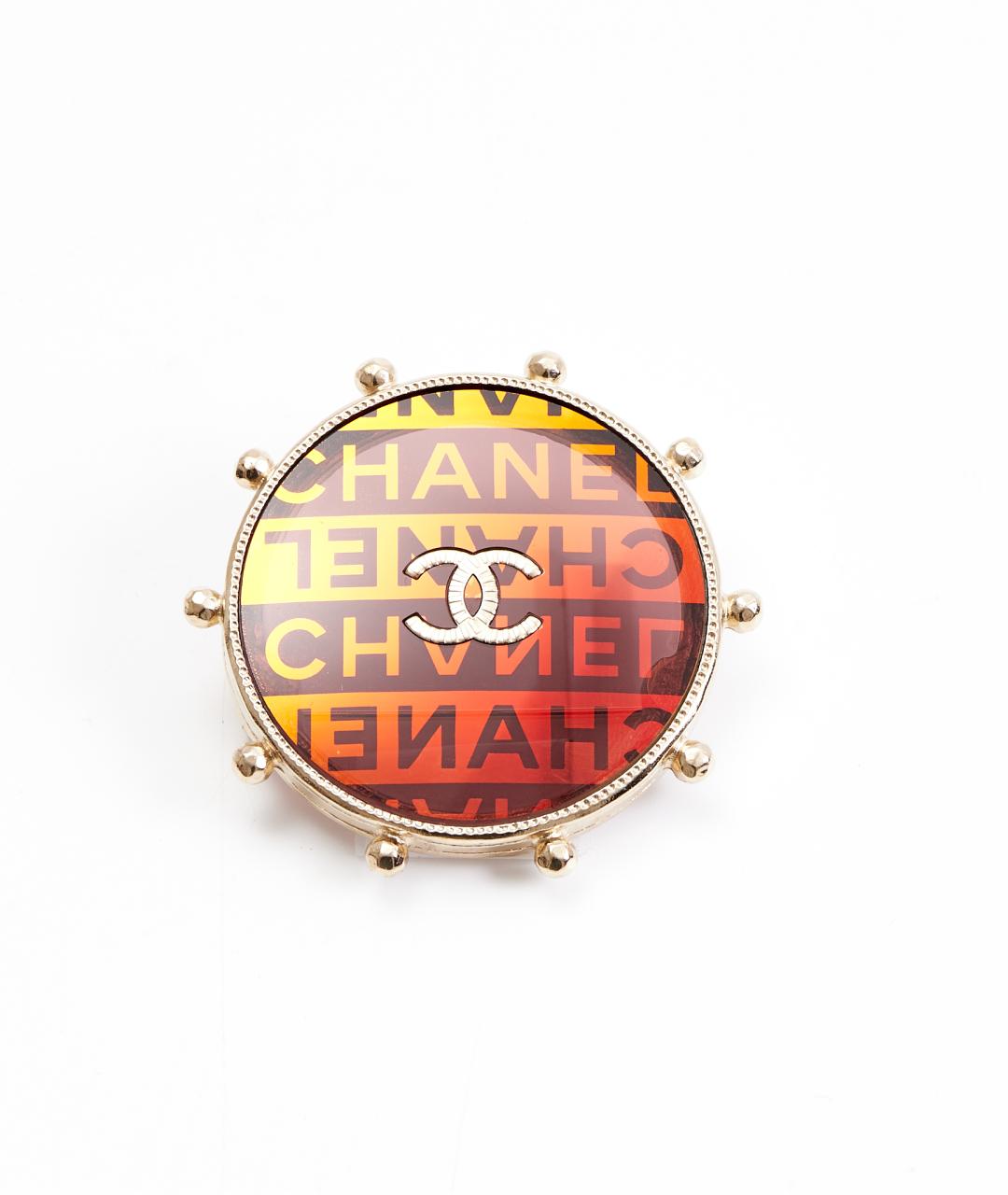 CHANEL Золотая металлическая булавка / брошь, фото 4