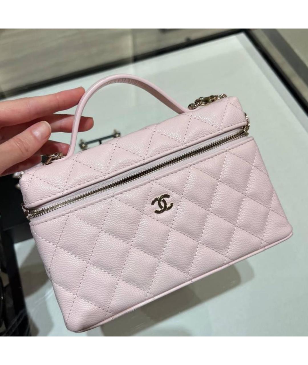 CHANEL Розовая кожаная сумка через плечо, фото 3