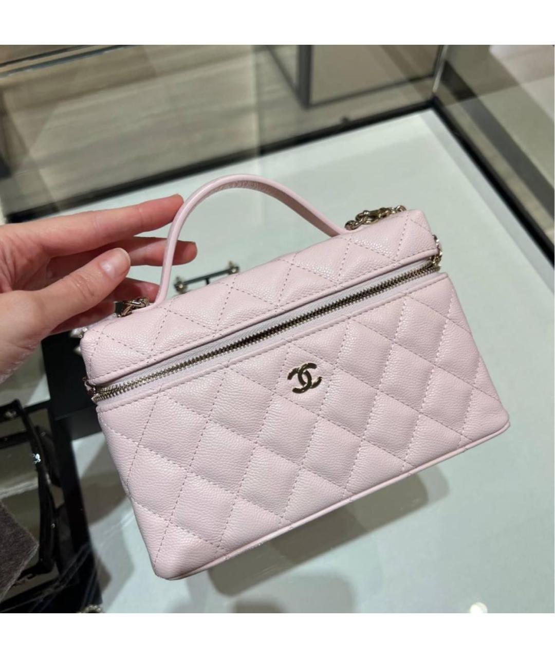 CHANEL Розовая кожаная сумка через плечо, фото 2