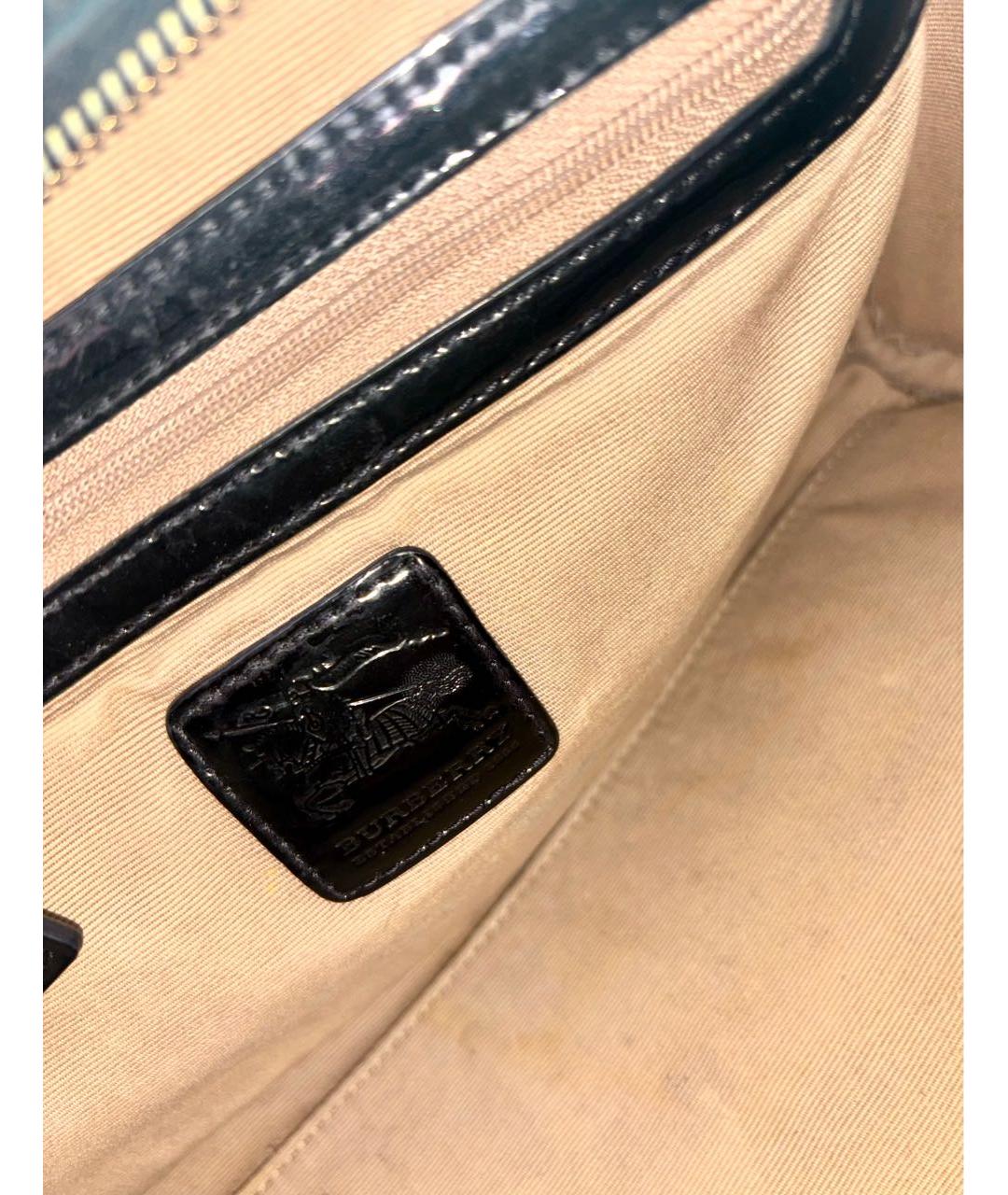 BURBERRY Бежевая кожаная сумка с короткими ручками, фото 3