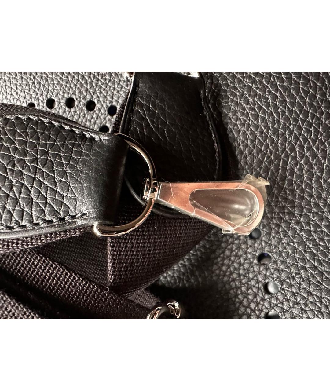 HERMES Черная кожаная сумка через плечо, фото 3