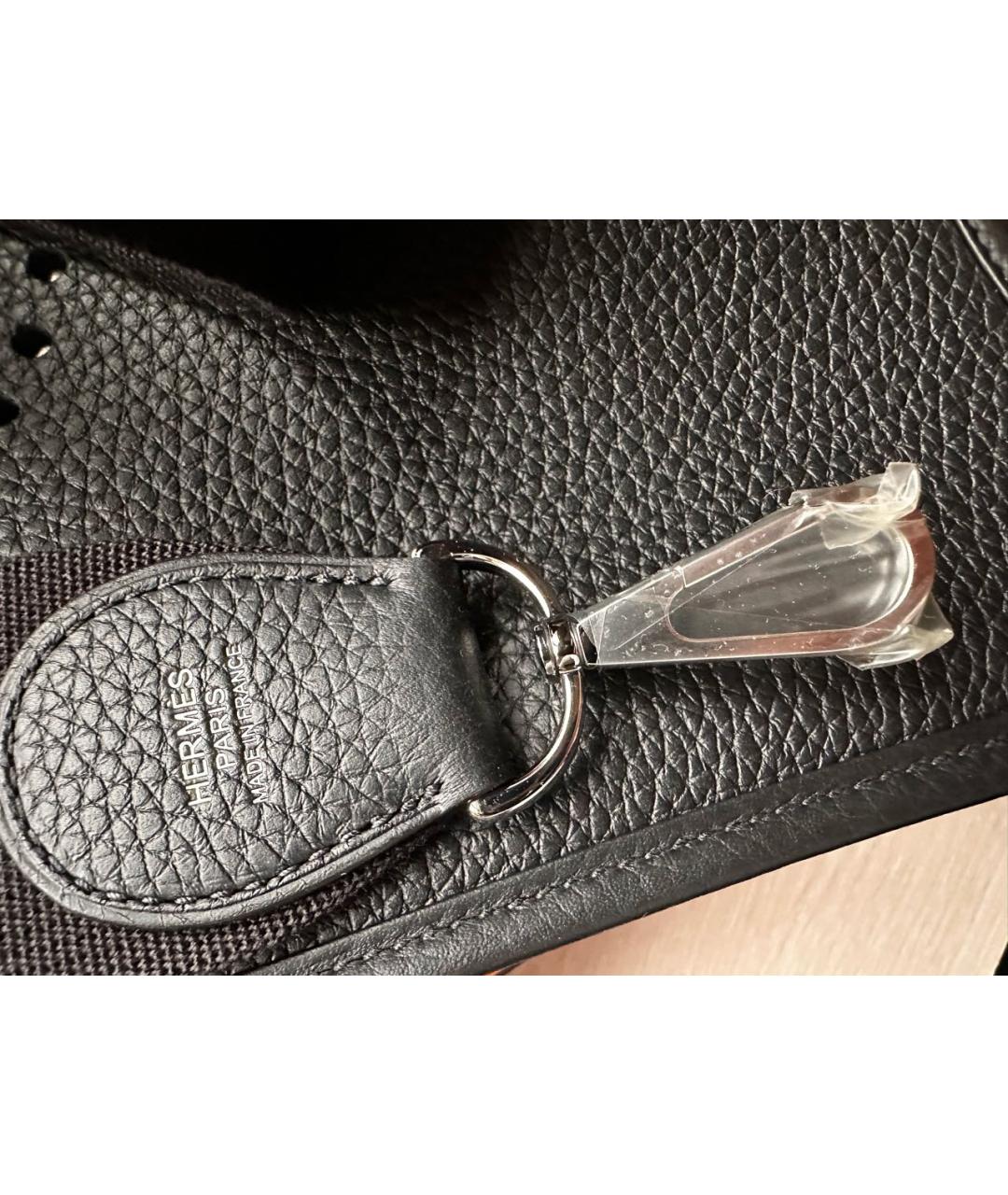 HERMES Черная кожаная сумка через плечо, фото 4