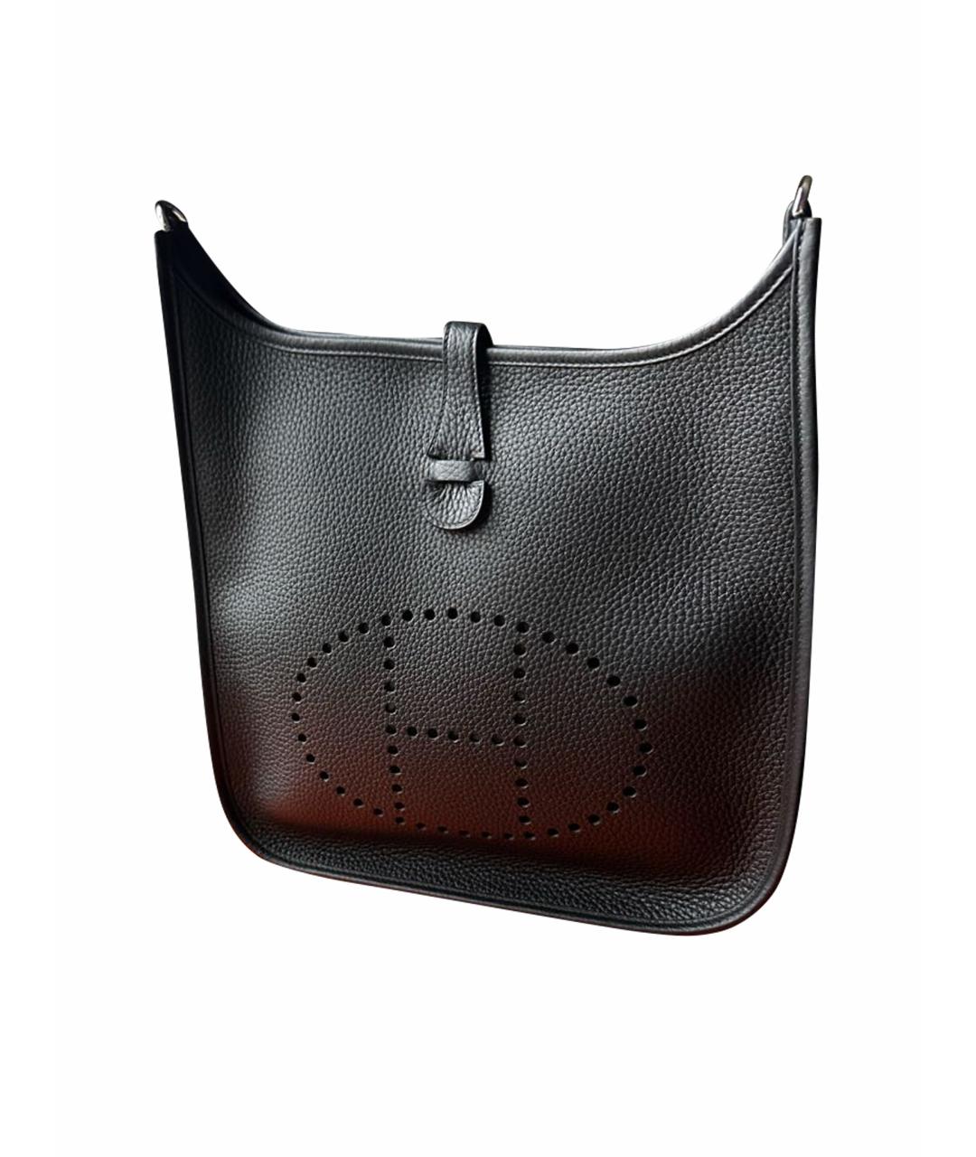 HERMES Черная кожаная сумка через плечо, фото 1