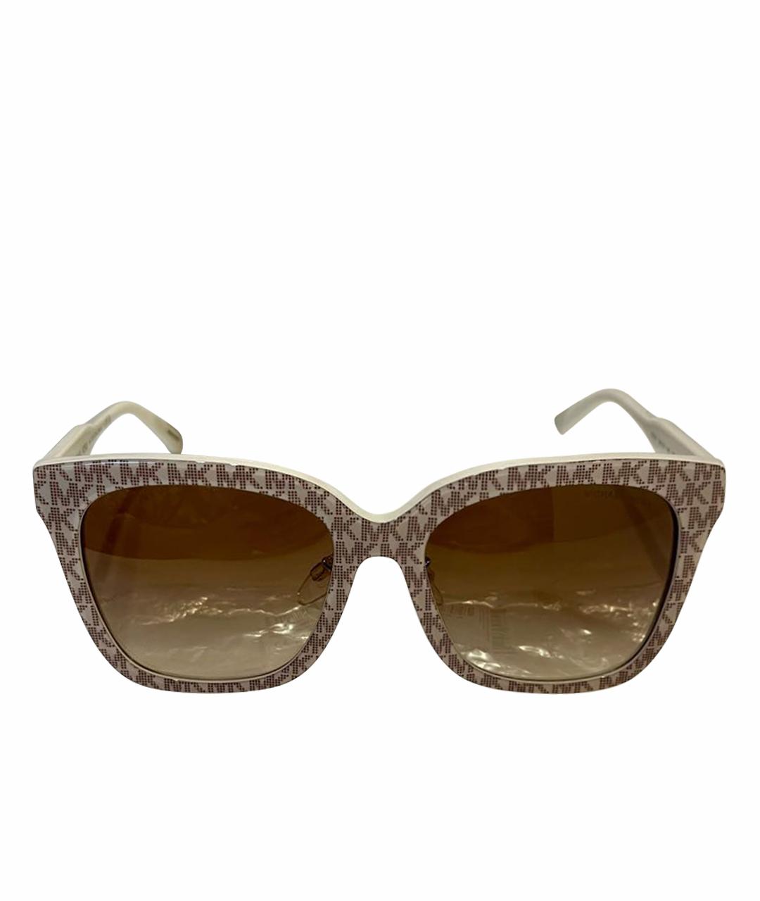 MICHAEL KORS Бежевые пластиковые солнцезащитные очки, фото 1