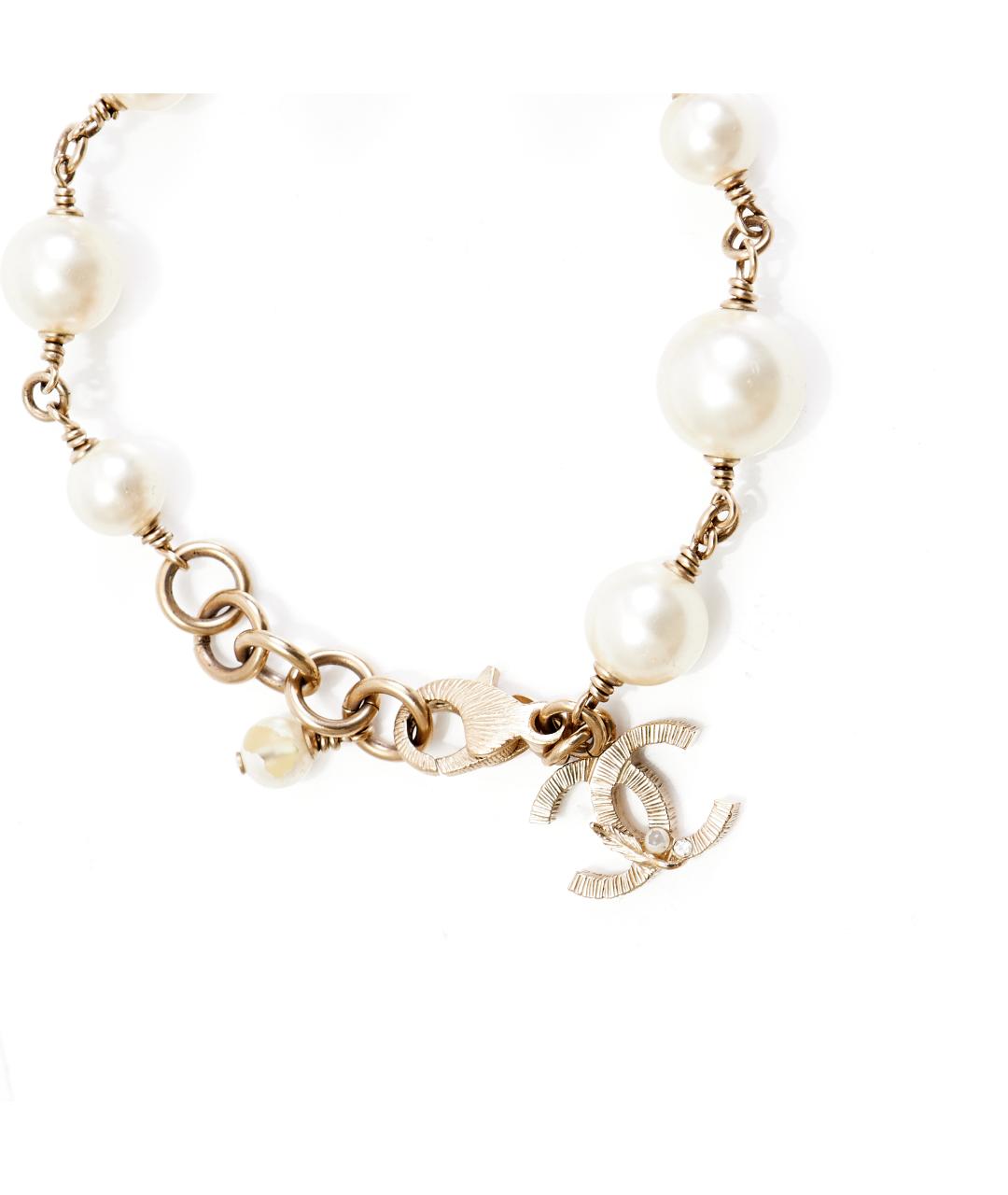 CHANEL Золотой металлический браслет, фото 3