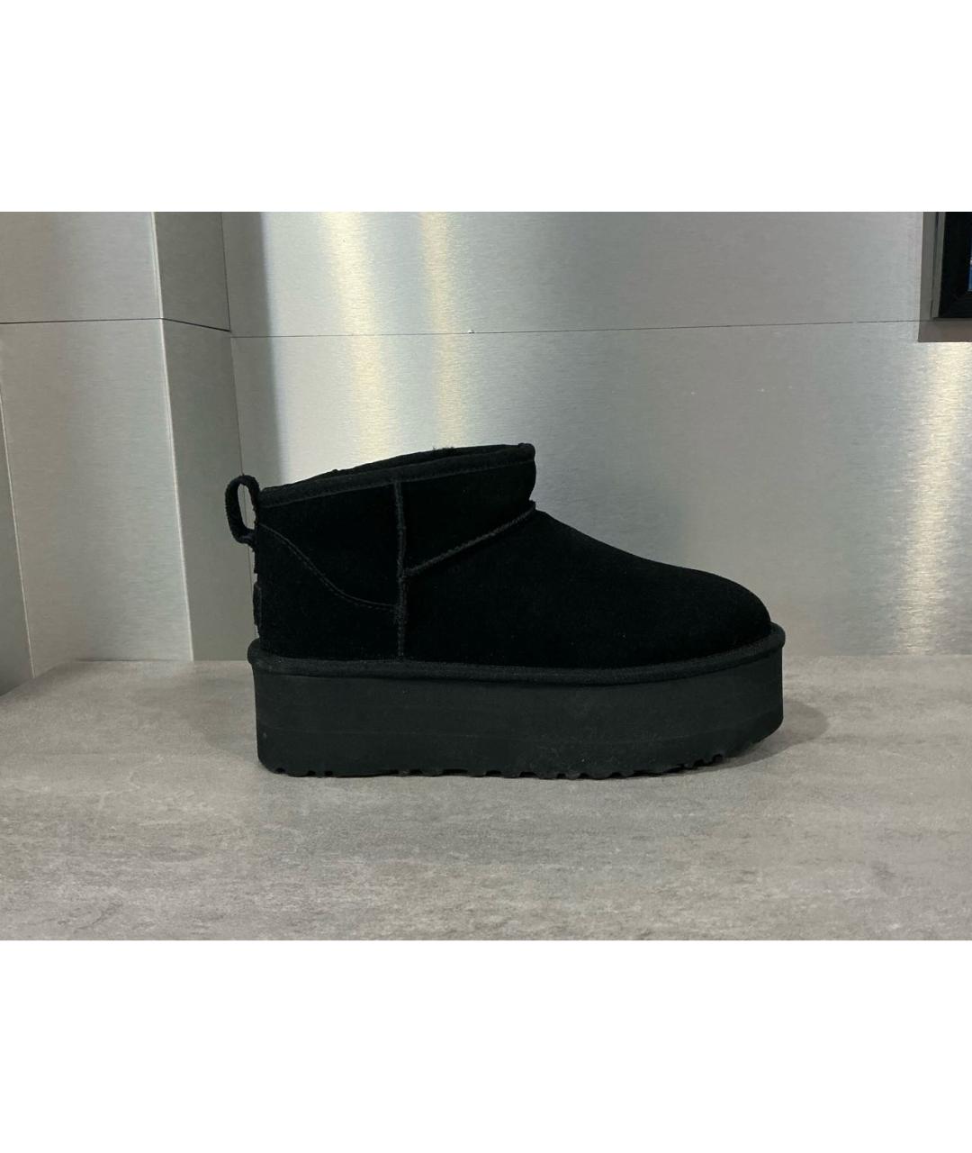 UGG AUSTRALIA Черные замшевые ботинки, фото 4