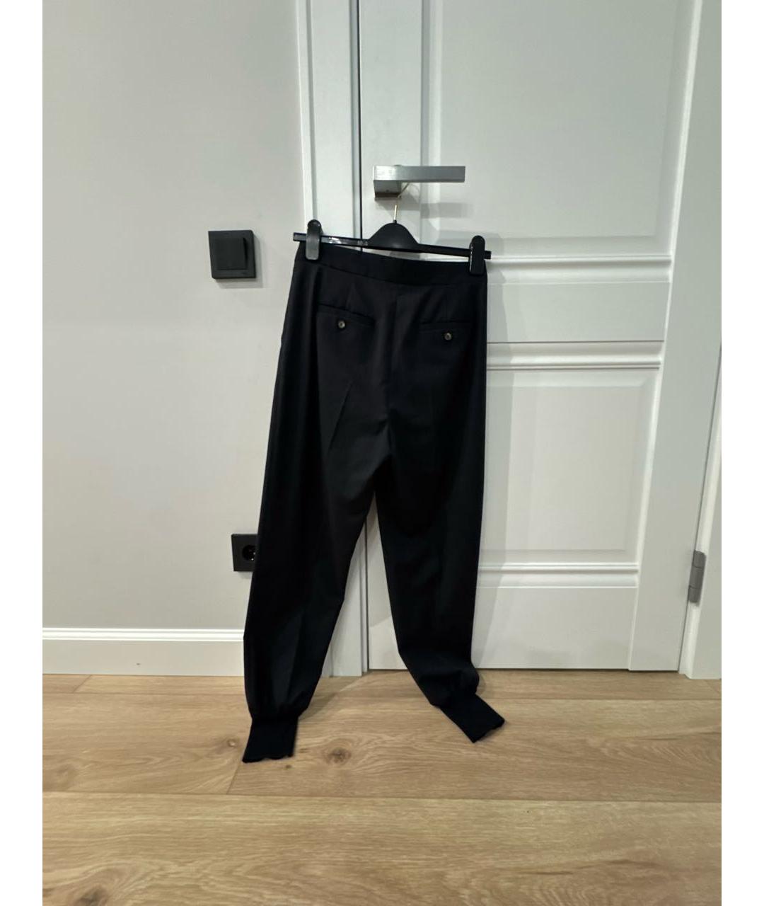 MAX MARA Темно-синие шерстяные брюки узкие, фото 2