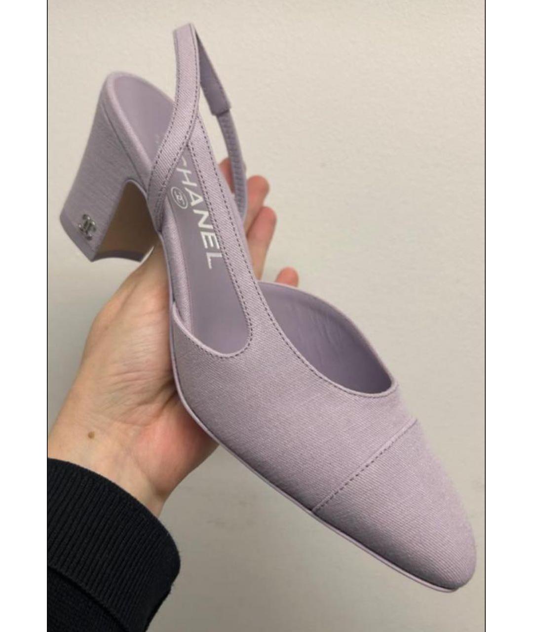 CHANEL Фиолетовые замшевые туфли, фото 3
