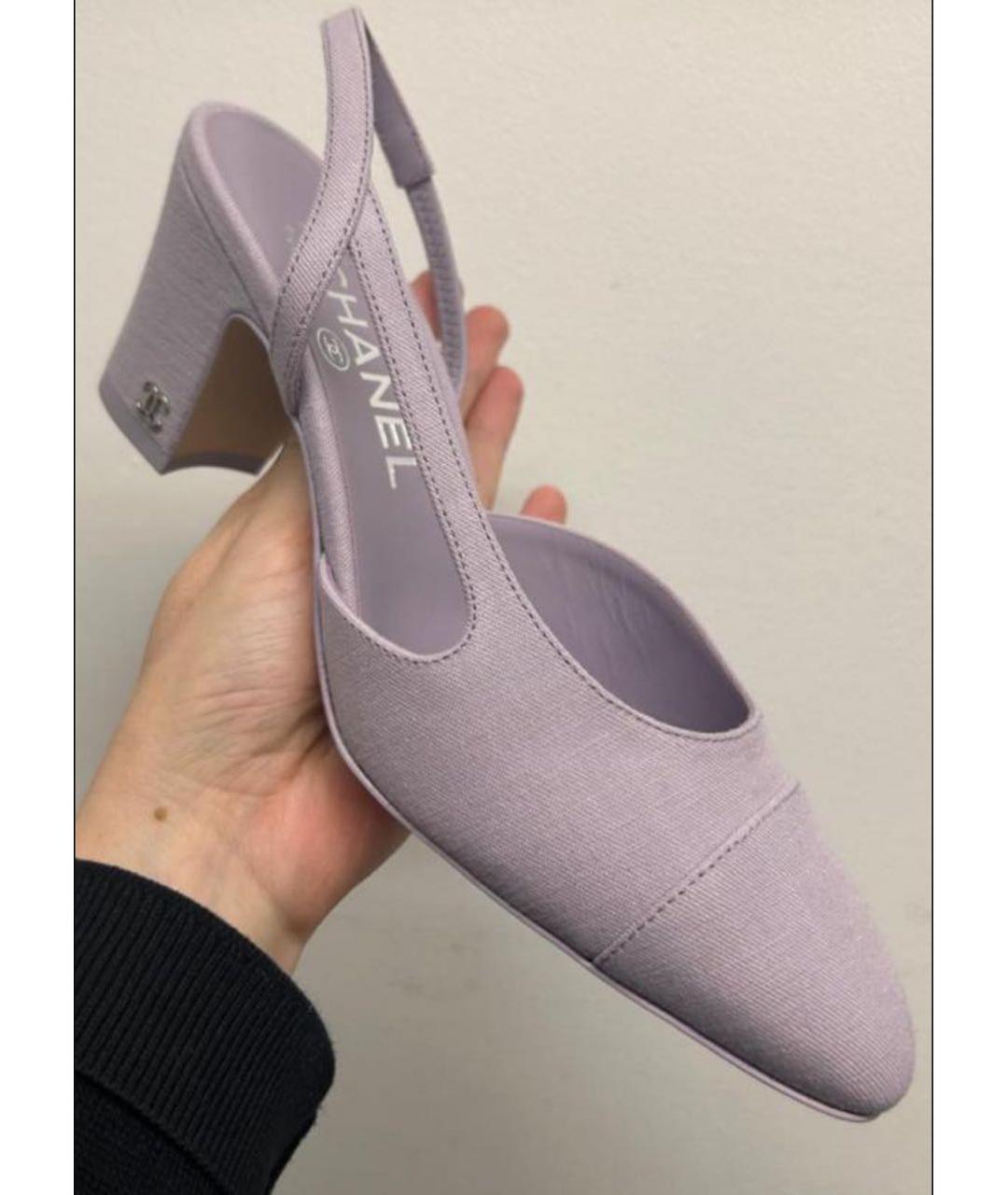 CHANEL Фиолетовые замшевые туфли, фото 2