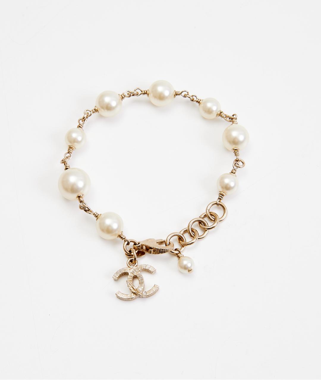 CHANEL Золотой металлический браслет, фото 4