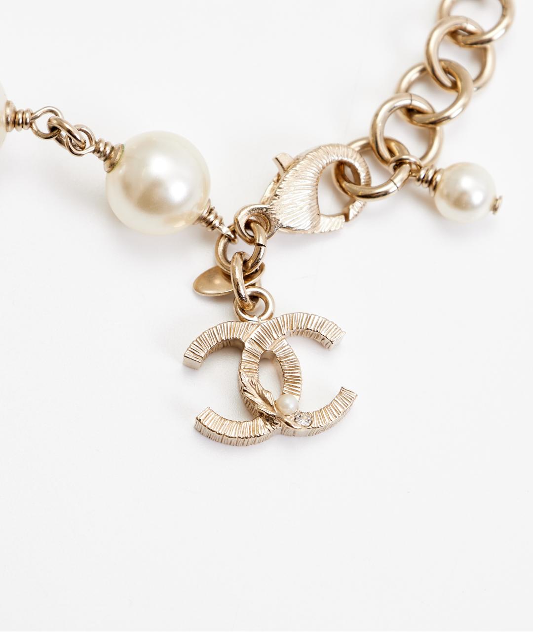 CHANEL Золотой металлический браслет, фото 2