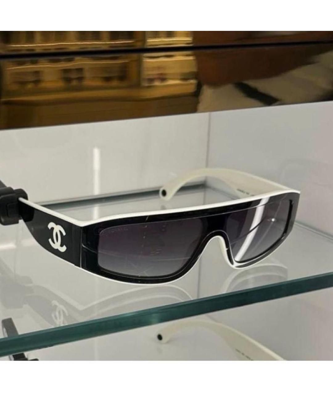 CHANEL Черные пластиковые солнцезащитные очки, фото 2