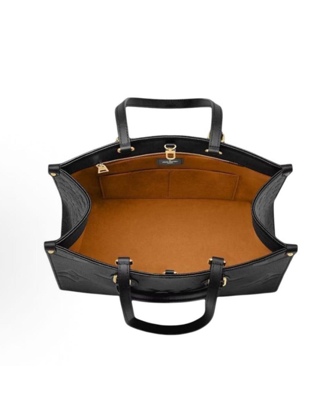 LOUIS VUITTON Черная кожаная сумка с короткими ручками, фото 4