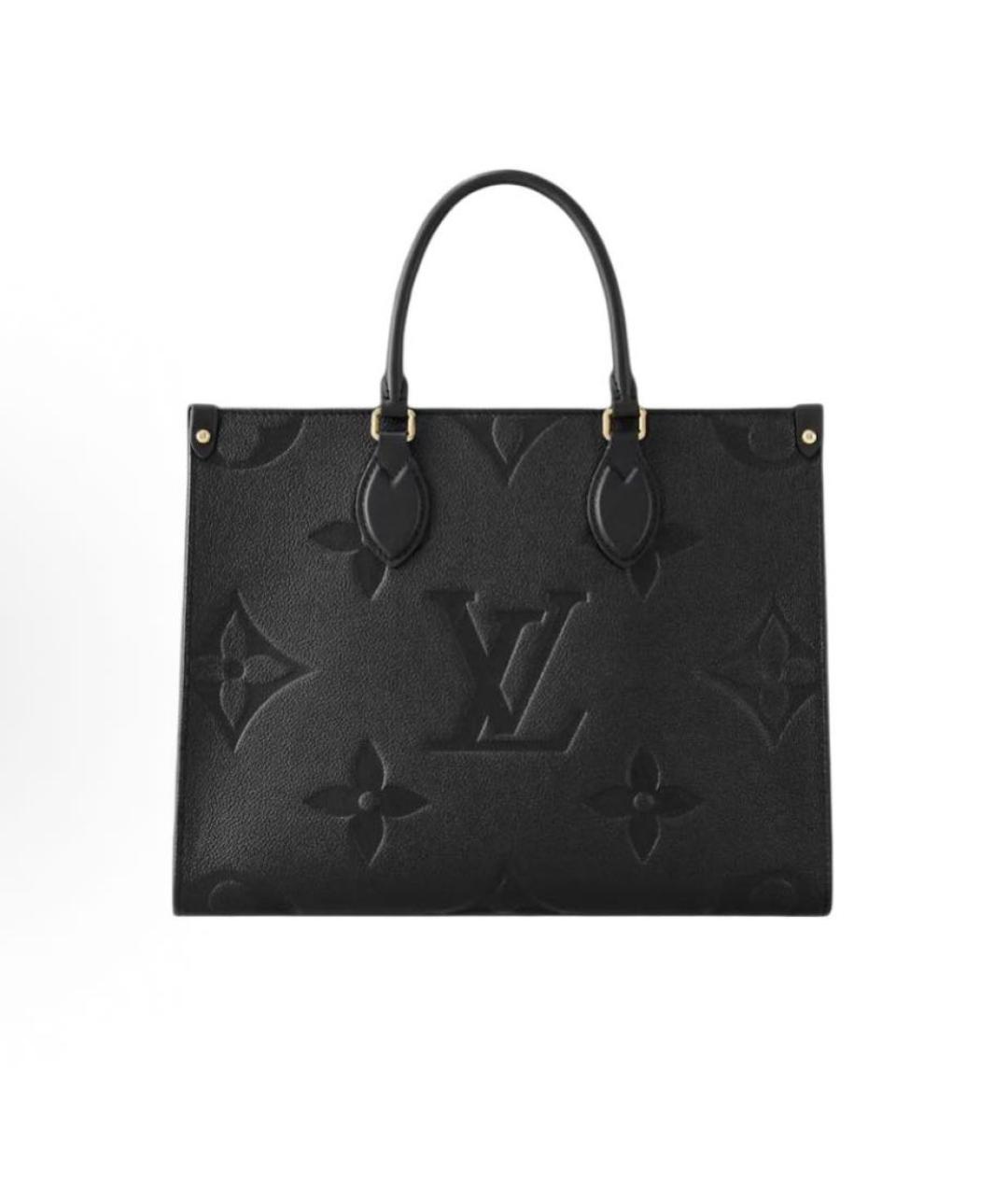 LOUIS VUITTON Черная кожаная сумка с короткими ручками, фото 5