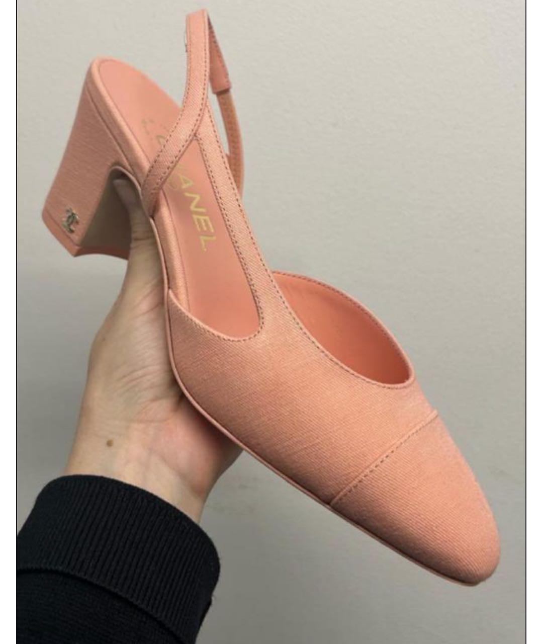 CHANEL Коралловые замшевые туфли, фото 2