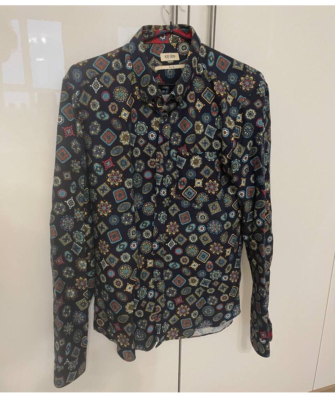 KENZO Темно-синяя хлопковая классическая рубашка, фото 6