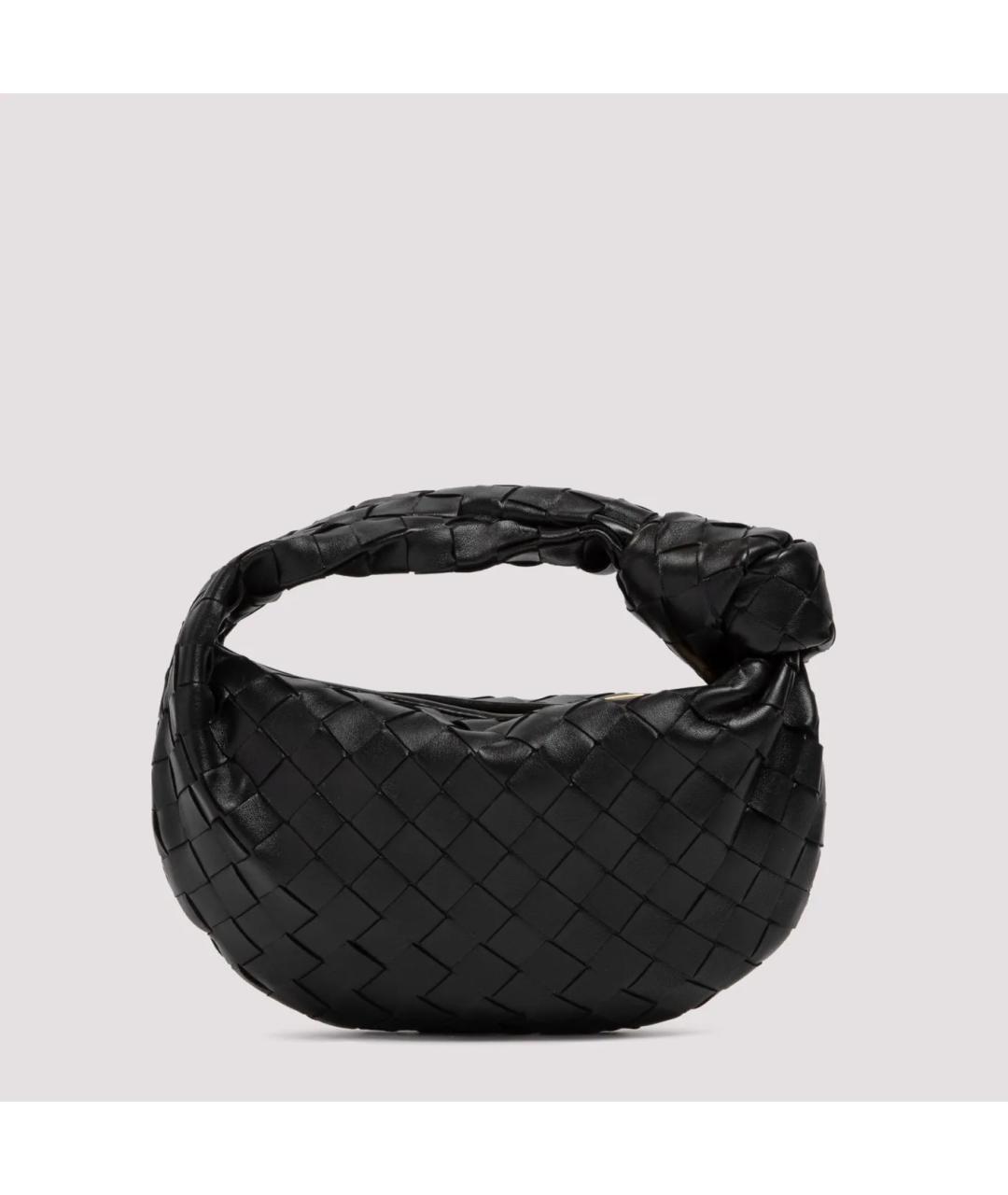 BOTTEGA VENETA Черная кожаная сумка через плечо, фото 4