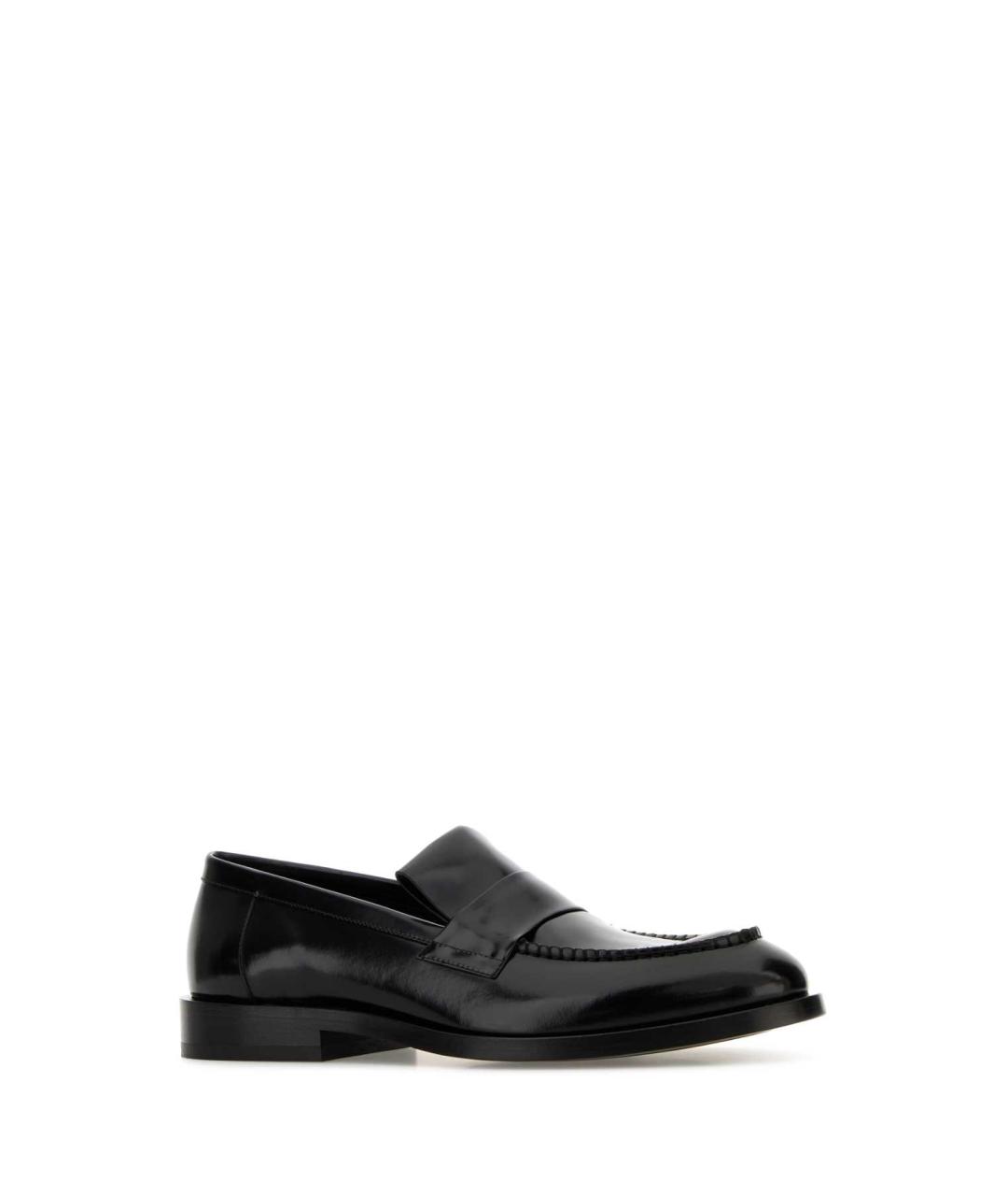 JIL SANDER Черные кожаные лоферы, фото 2