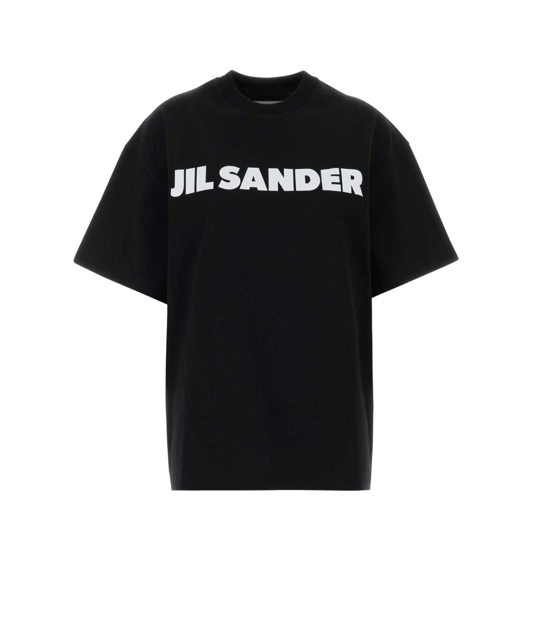 JIL SANDER Черная хлопковая футболка, фото 1