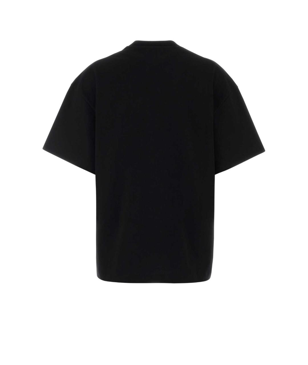 JIL SANDER Черная хлопковая футболка, фото 2