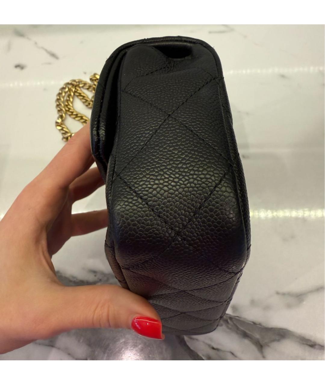 CHANEL Черная кожаная сумка через плечо, фото 2