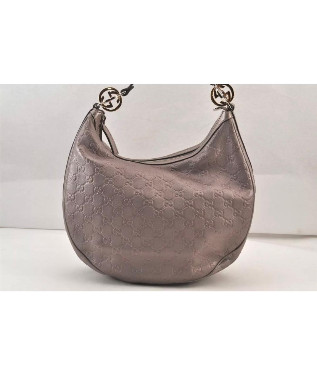 GUCCI Бежевая кожаная сумка через плечо, фото 2