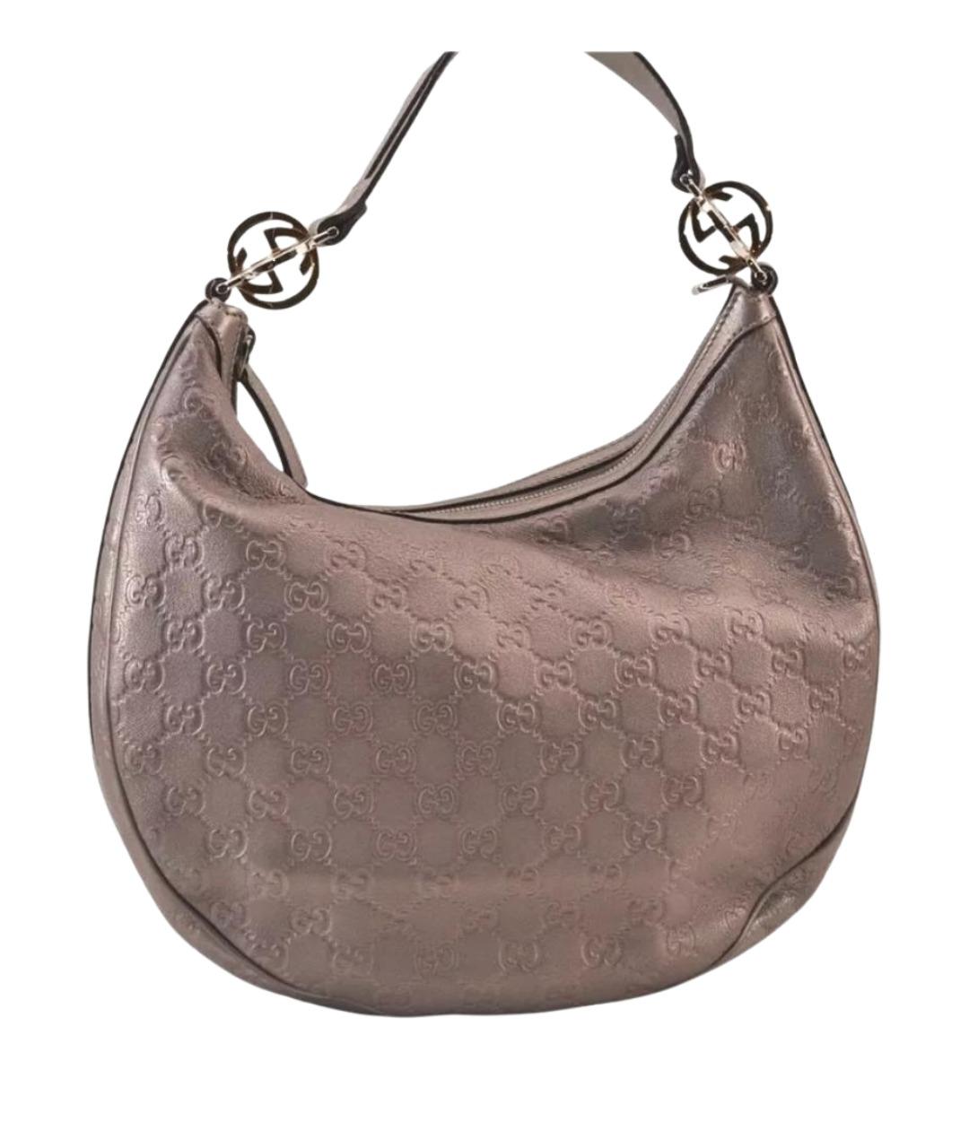 GUCCI Бежевая кожаная сумка через плечо, фото 1