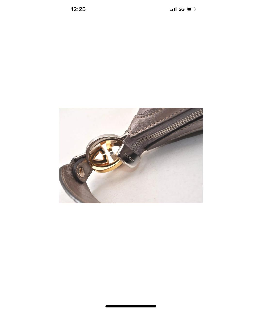 GUCCI Бежевая кожаная сумка через плечо, фото 4