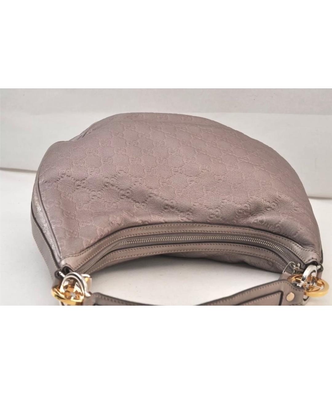 GUCCI Бежевая кожаная сумка через плечо, фото 3