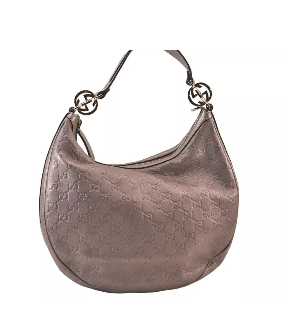 GUCCI Бежевая кожаная сумка через плечо, фото 10