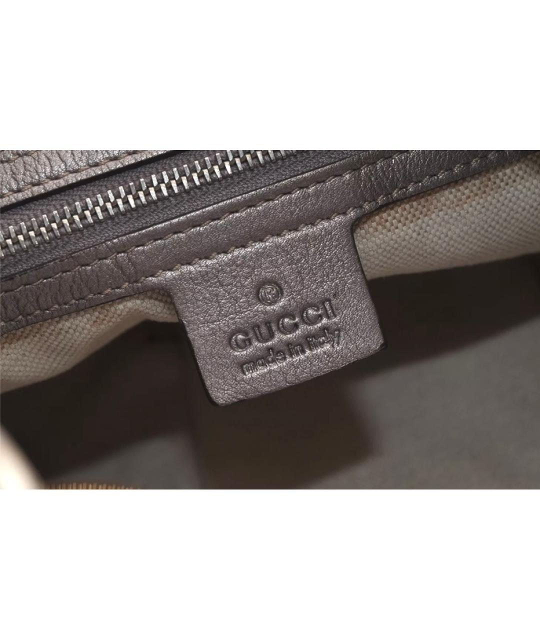 GUCCI Бежевая кожаная сумка через плечо, фото 5