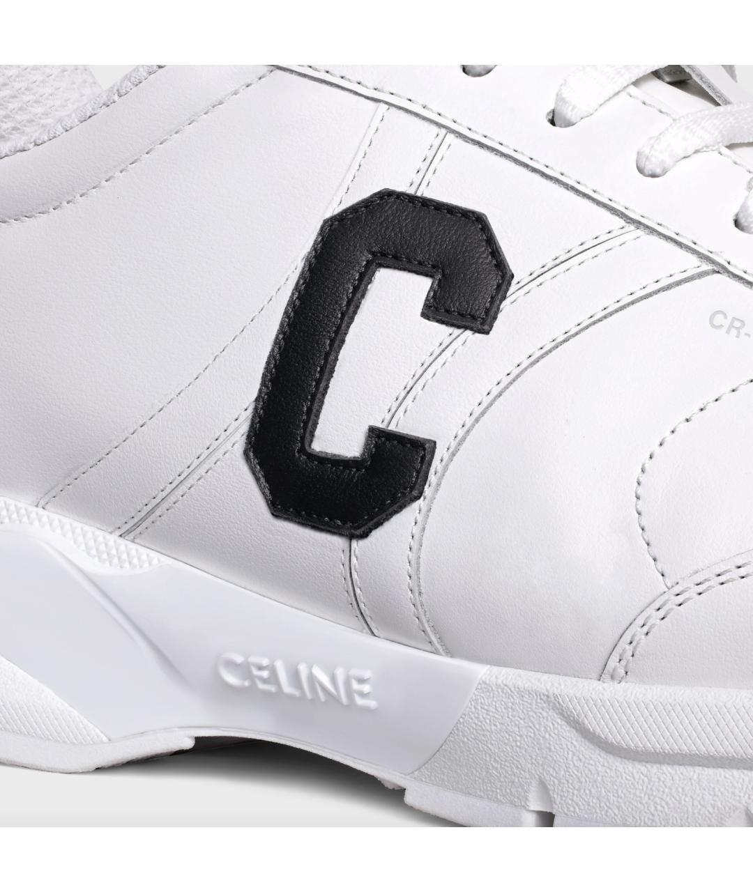 CELINE Белые кожаные кроссовки, фото 2