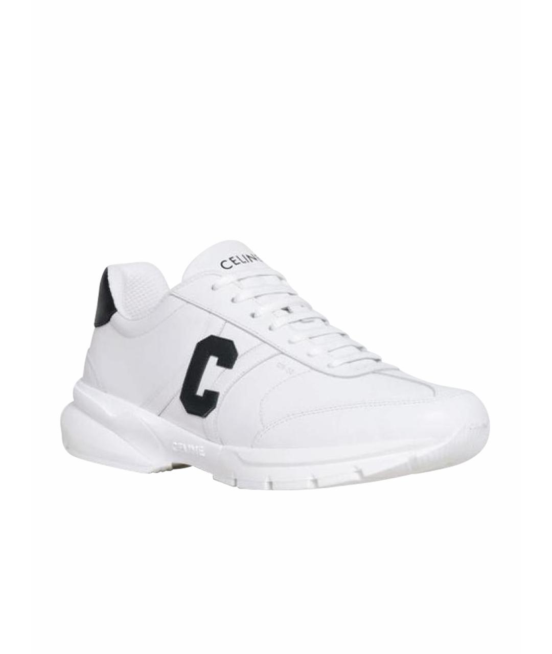 CELINE Белые кожаные кроссовки, фото 1