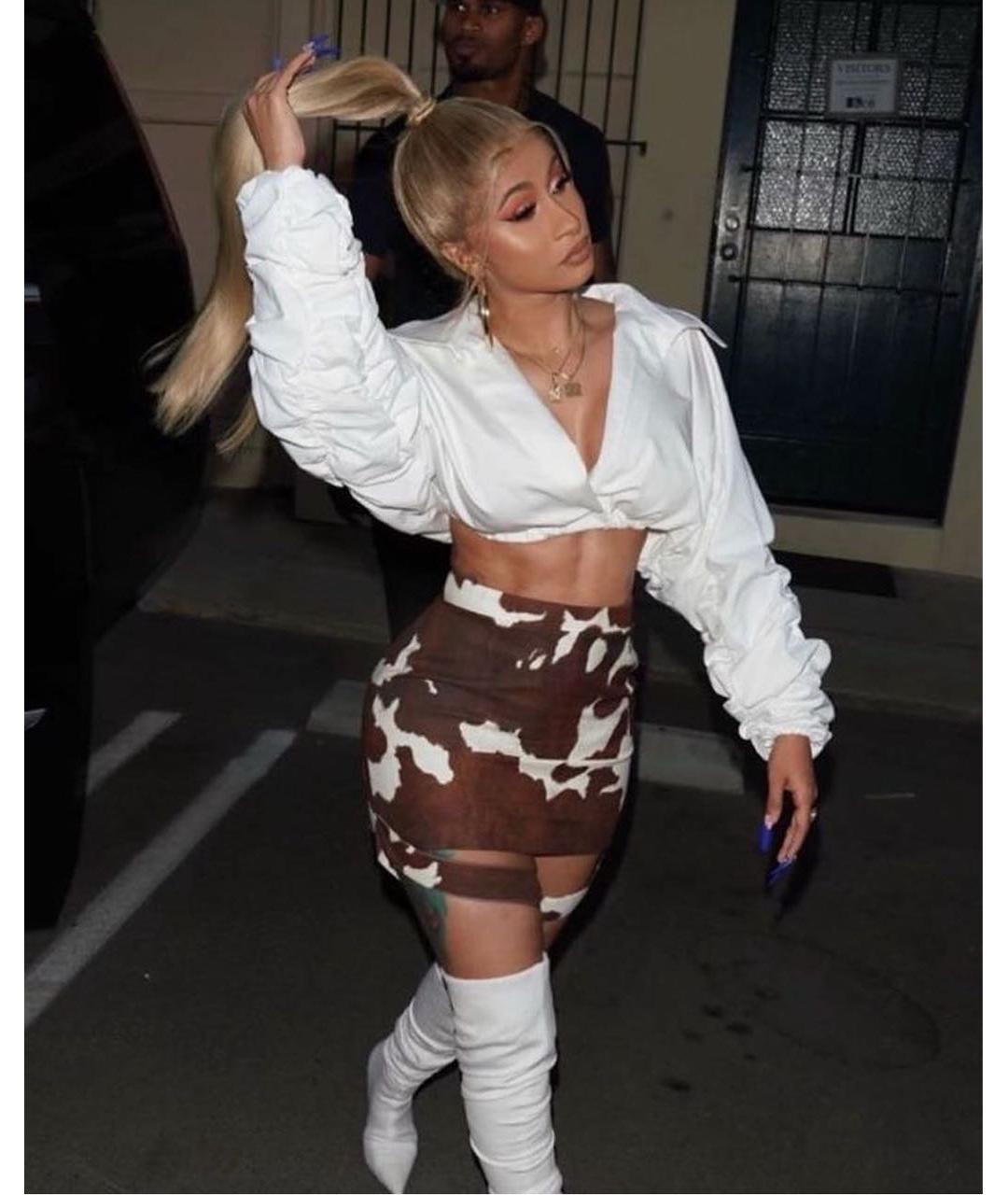 BURBERRY Коричневая хлопковая юбка мини, фото 5