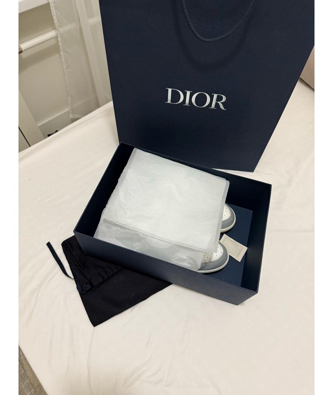 CHRISTIAN DIOR Белые кожаные низкие кроссовки / кеды, фото 8