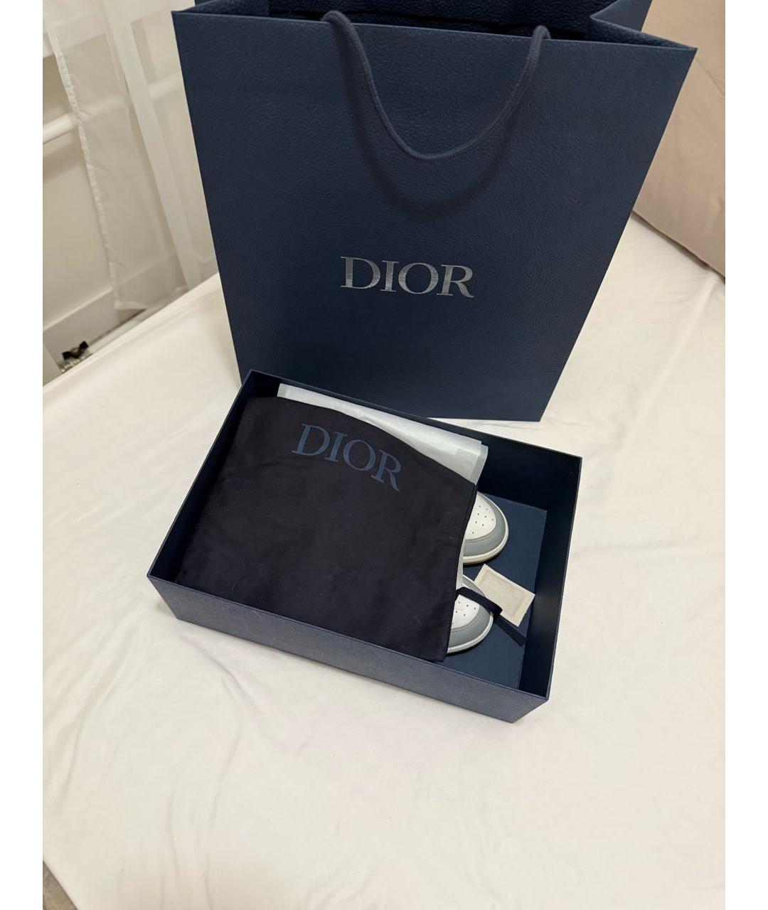 CHRISTIAN DIOR Белые кожаные низкие кроссовки / кеды, фото 5