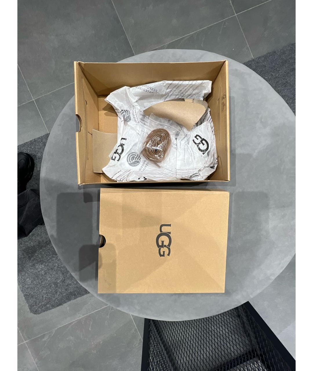 UGG AUSTRALIA Коричневые замшевые кроссовки, фото 6