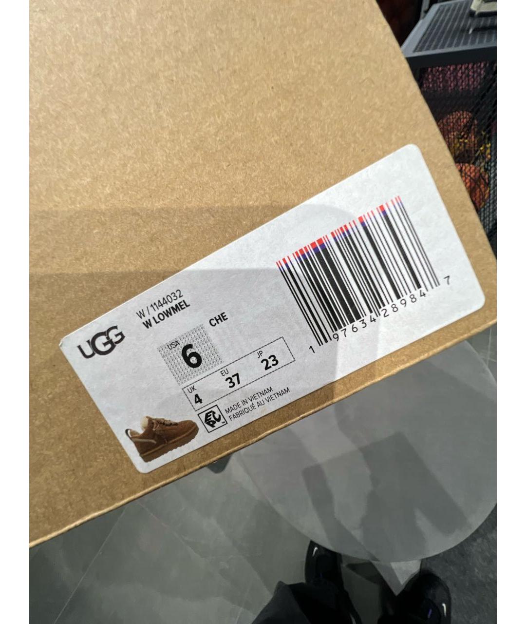 UGG AUSTRALIA Коричневые замшевые кроссовки, фото 5