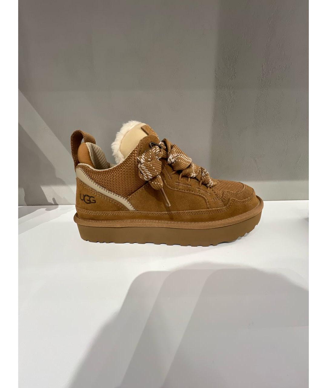 UGG AUSTRALIA Коричневые замшевые кроссовки, фото 7