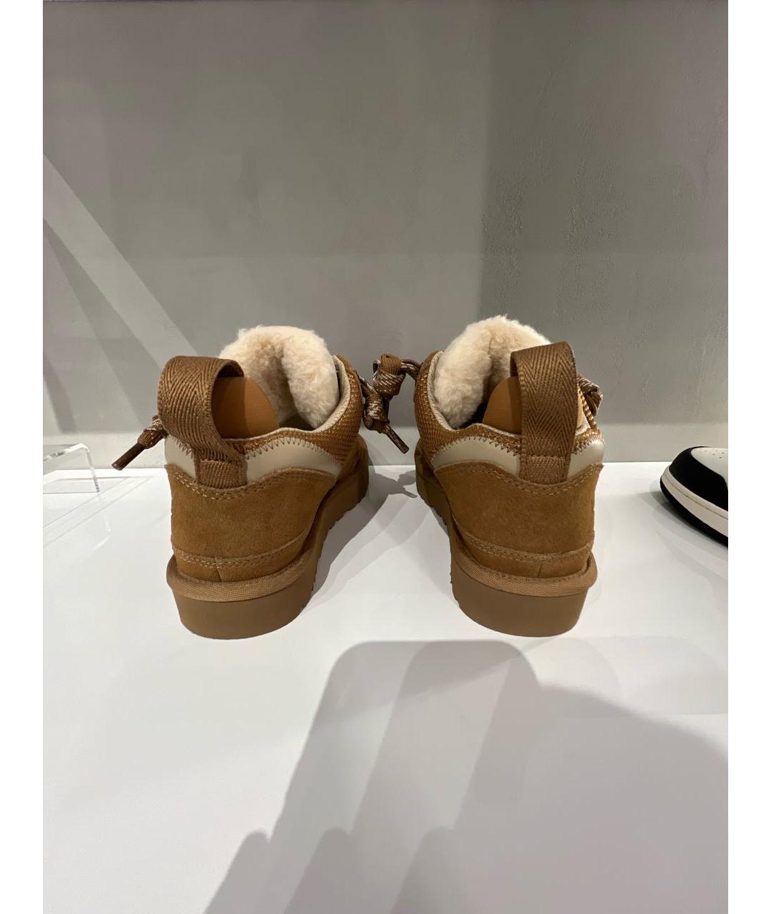 UGG AUSTRALIA Коричневые замшевые кроссовки, фото 4