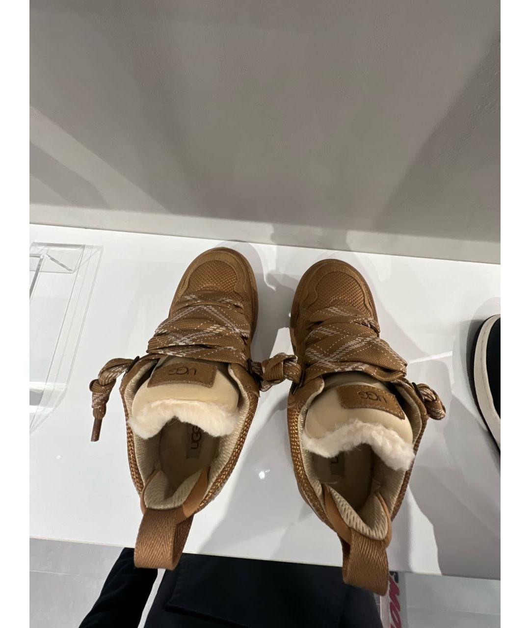 UGG AUSTRALIA Коричневые замшевые кроссовки, фото 3