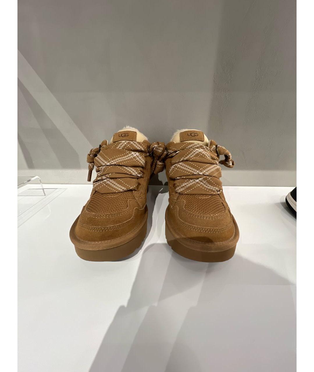 UGG AUSTRALIA Коричневые замшевые кроссовки, фото 2