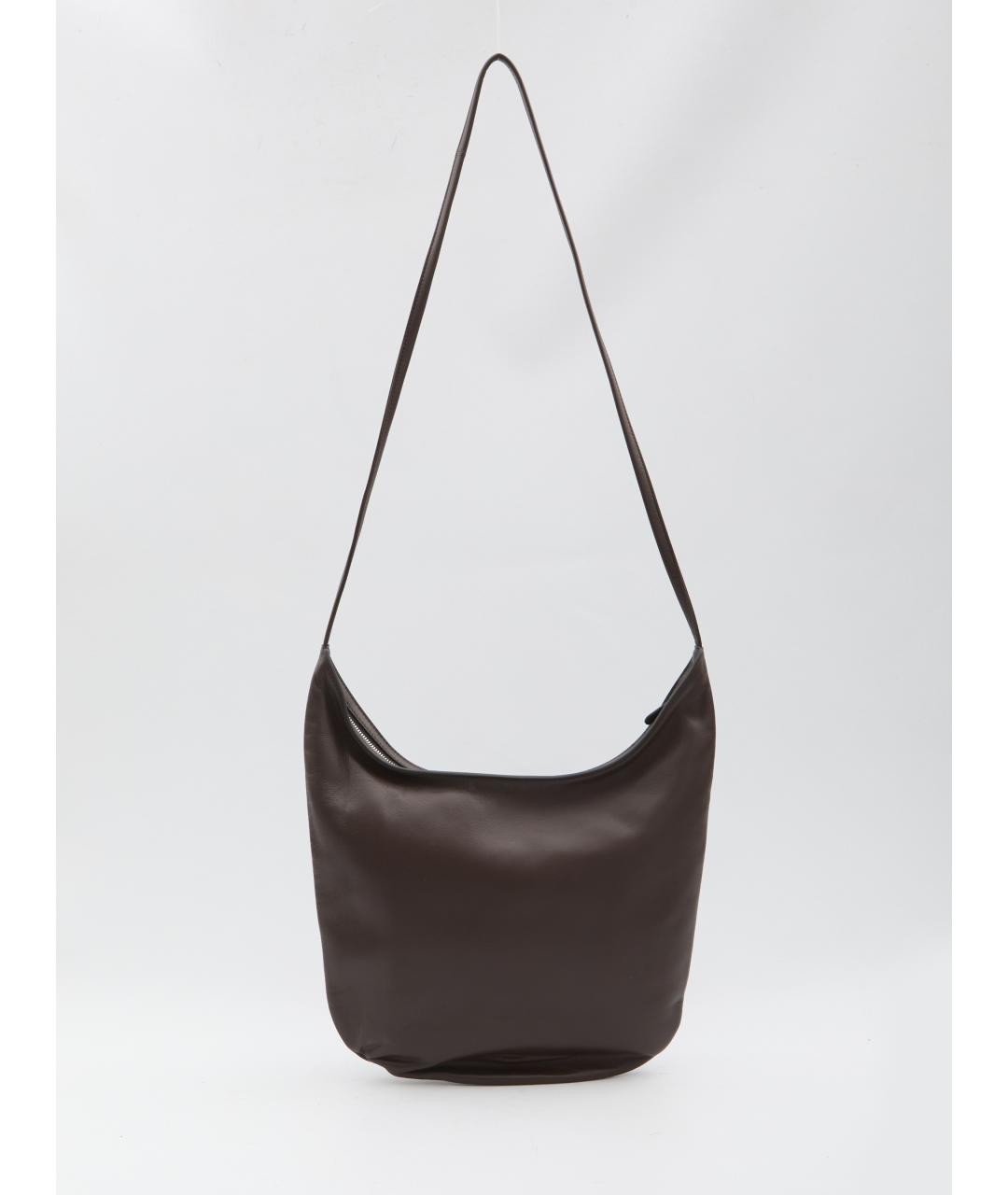 THE ROW Коричневая кожаная сумка через плечо, фото 5