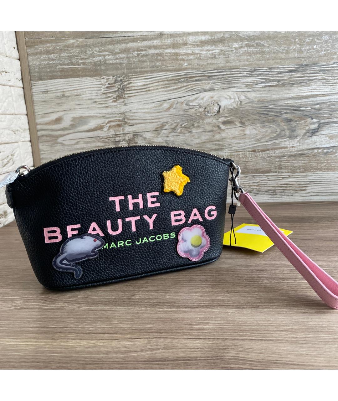 MARC JACOBS Черная кожаная косметичка, фото 2