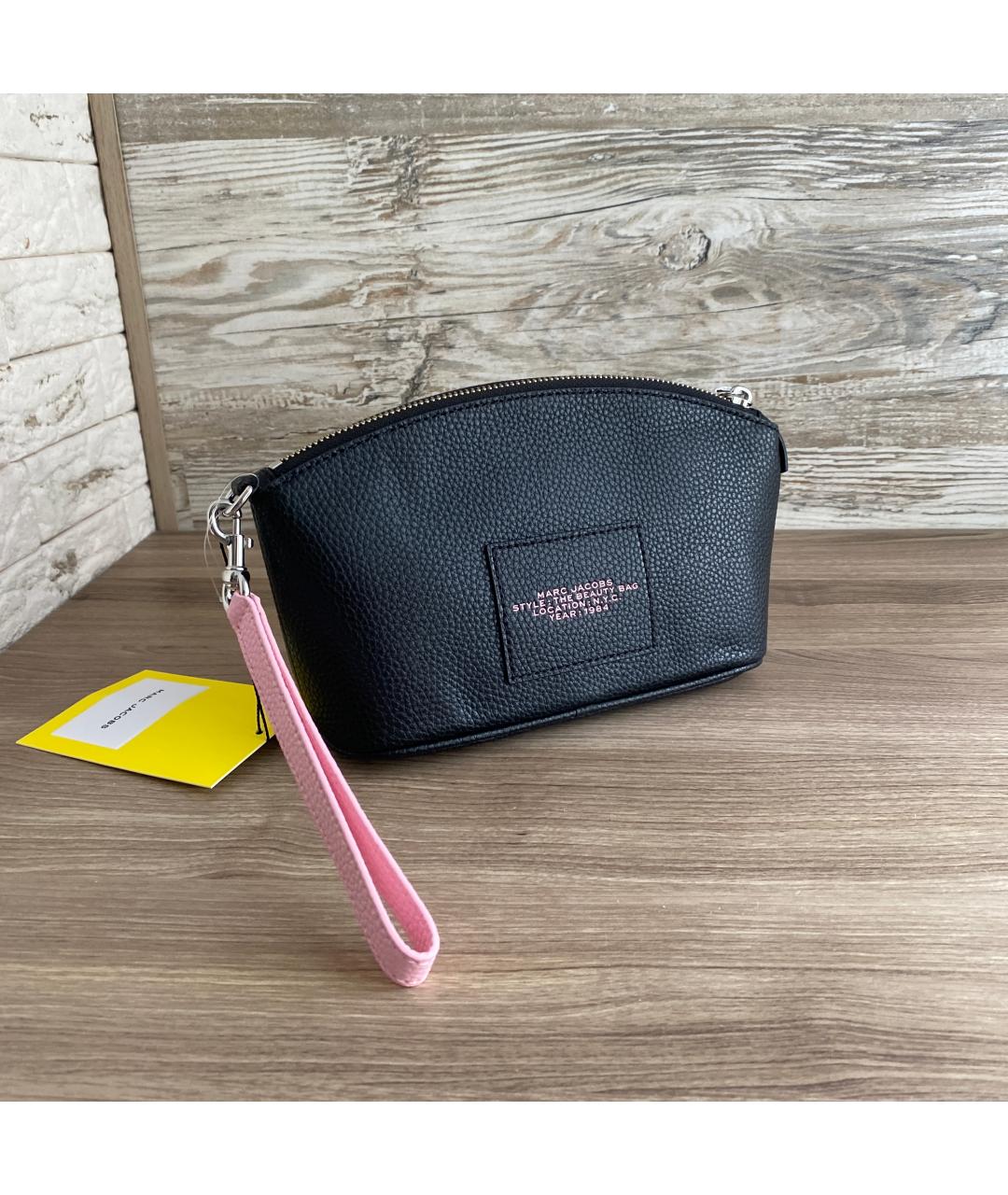 MARC JACOBS Черная кожаная косметичка, фото 3