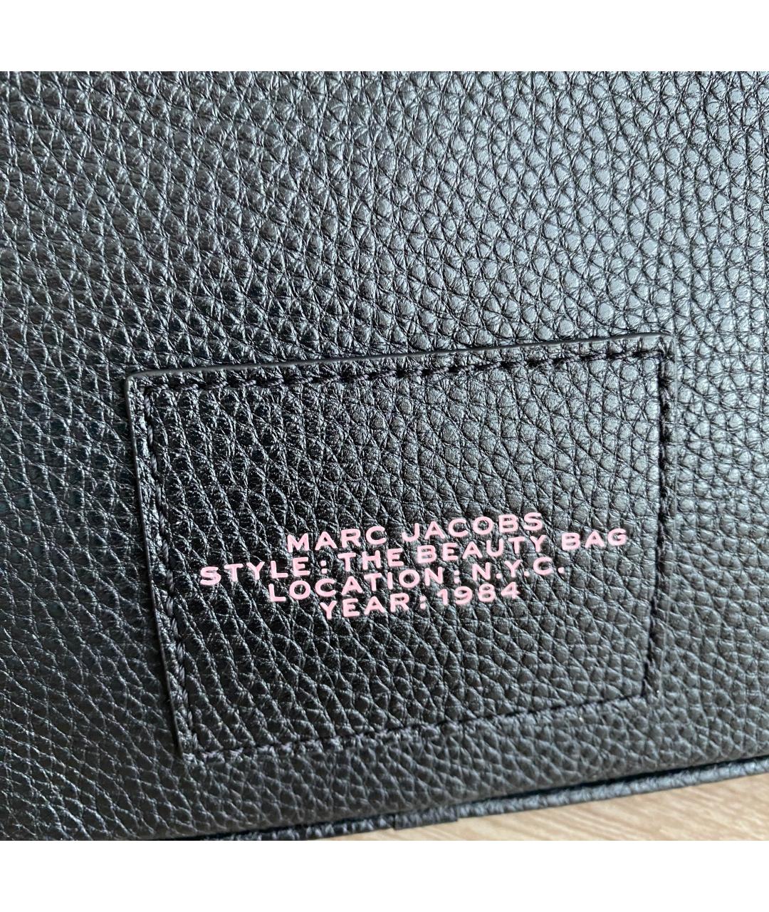 MARC JACOBS Черная кожаная косметичка, фото 6