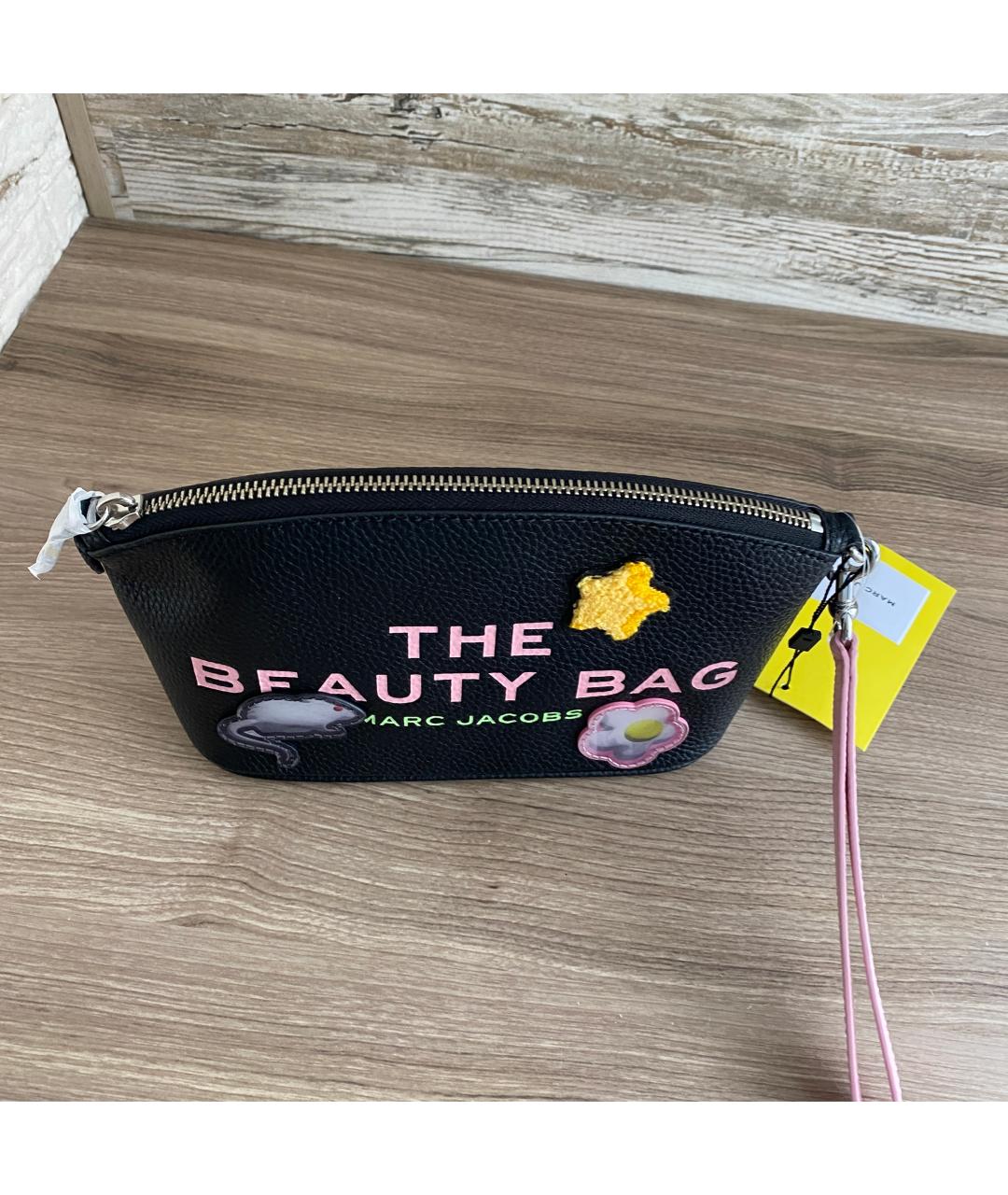MARC JACOBS Черная кожаная косметичка, фото 5